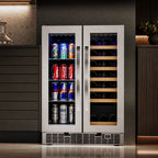 Thumbnail image #4 for Koolmore KM-CWB1830-SS 4 Cu. Ft. Dual-Zone Wine and Beverage Cooler with Glass Door, Built-In or Freestanding