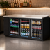 Thumbnail image #4 for Everest Refrigeration Three-Section Back Bar Refrigerator, 89-1/4 Inch, 28 Cu. Ft., Self-Contained Side-Mounted, Glass Sliding Doors