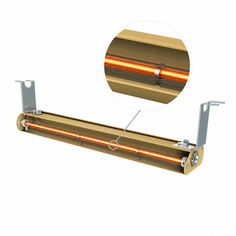 Product image #4 for Vollrath FC-4SH-78208-BR-SW 78-Inch Low-Profile Unlighted Strip Heat Lamp — 1.8 kW (208V), Direct Wired