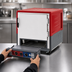 Thumbnail image #4 for Metro C5 3 Series Mobile Undercounter Heated Holding and Proofing Cabinet with Solid Door and Universal Wire Slides, Red