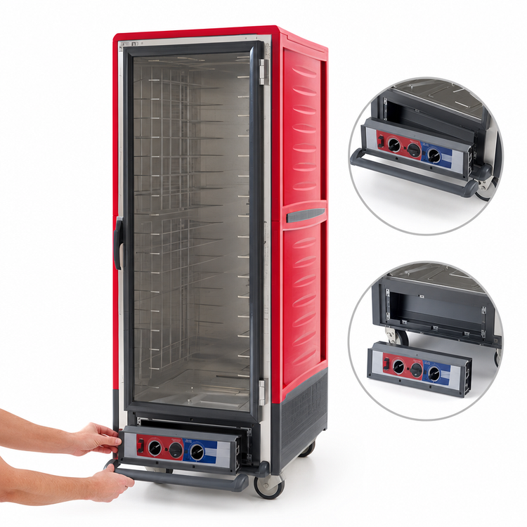 Product image #4 for Metro C5 Insulation Armour 3 Series Full Height Heated Holding & Proofing Cabinet, Clear Polycarbonate Door, Lip Load Slides, Low Watt