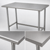 Thumbnail image #4 for Advance Tabco 84-Inch x 36-Inch 14-Gauge 304 Stainless Steel Open Base Work Table