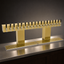 Thumbnail image #4 for Glastender BRT-18-PB 18-Faucet Direct-Draw Air-Cooled Countertop Bridge Draft Dispensing Tower with Polished Brass Finish