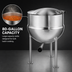 Thumbnail image #4 for Groen FT-80 80-Gallon Direct Steam Kettle with 2/3 Jacket and Tri-Leg Open Base