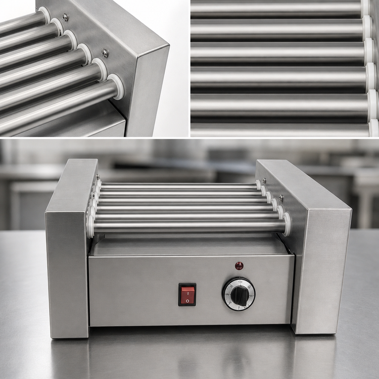 Product image #4 for Benchmark 10-Hot-Dog Countertop Roller Grill, Stainless Steel, 120V