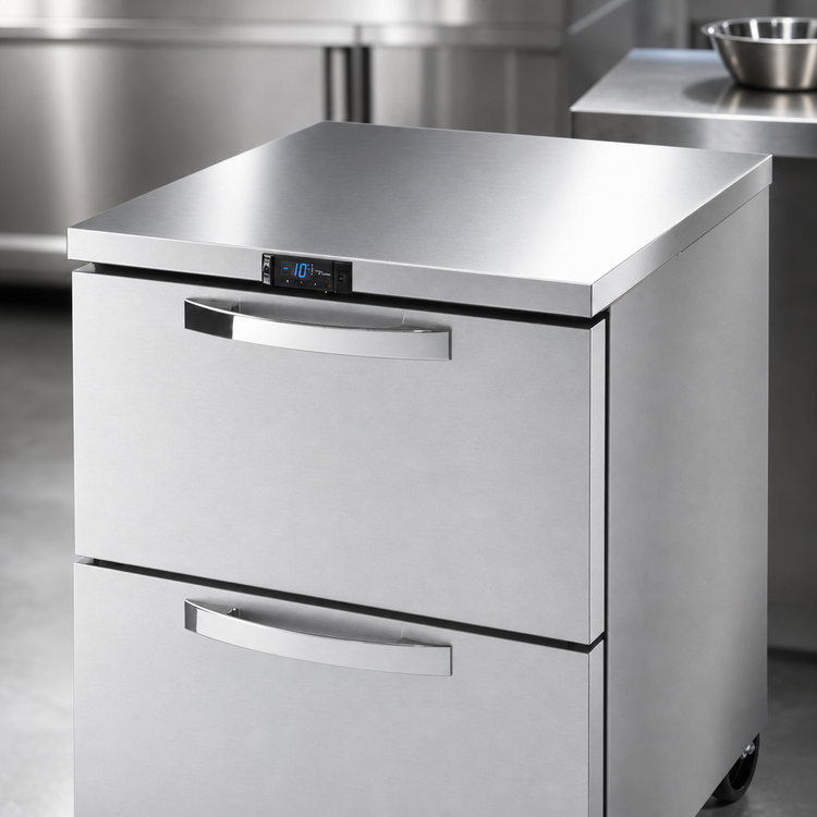 Product image #4 for True SPEC SERIES One-Section Undercounter Freezer with 2 Drawers, Stainless Steel Top, -10°F