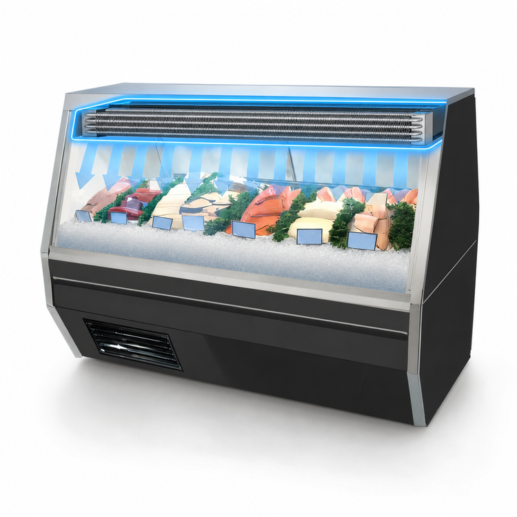 Product image #4 for Howard-McCray 35 Series 71-Inch Double Duty Fish and Poultry Self-Contained Refrigerated Service Case with LED Lighting