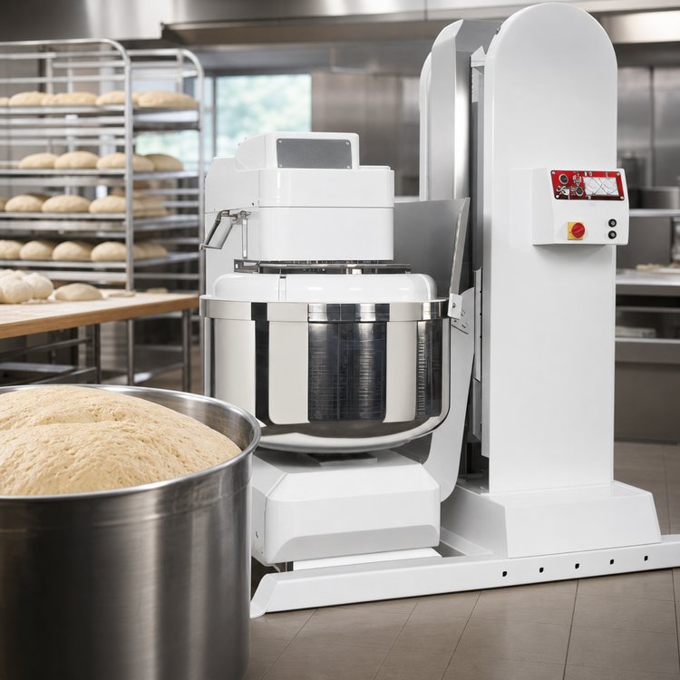 Product image #4 for Univex Silverline SL160LB Overturnable Spiral Mixer with Built-In Lifter, 350 lb Dough Capacity