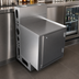 Thumbnail image #5 for BK Resources Top Shelf Stainless Steel Underbar Cabinet, 24 x 21 Inch, Flat Top, Raised Edge, Hinged Lock Door