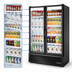 Thumbnail image #4 for True Full-Length 2-Section Glass Door Refrigerated Merchandiser, 8 Shelves, Black