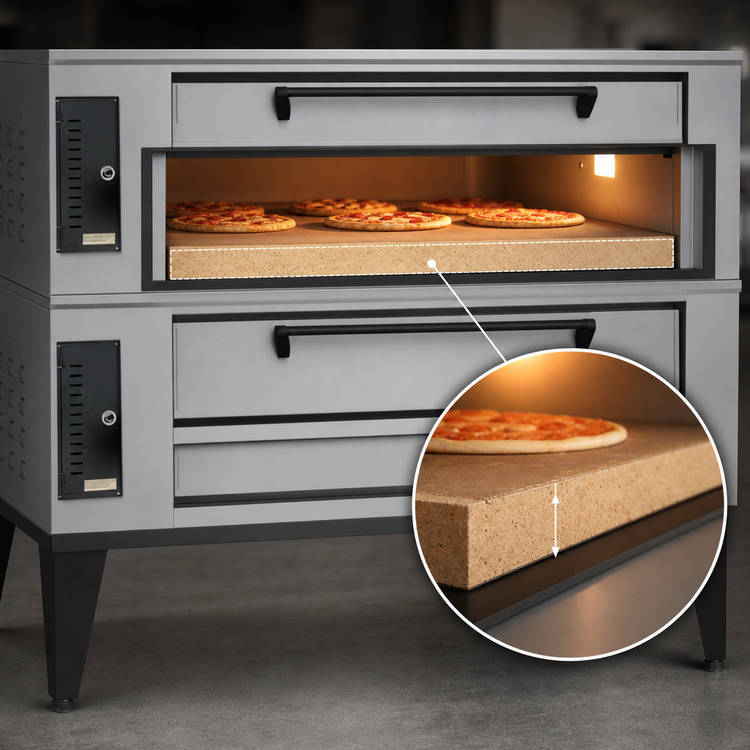 Product image #4 for Marsal SD-866 Gas Single Deck Pizza Oven with Brick Deck, 8 x 18-Inch Pie Capacity, 44 x 66-Inch Baking Chamber