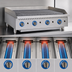 Thumbnail image #4 for Globe 48-Inch 4-Burner Radiant Gas Countertop Charbroiler with Reversible Cast Iron Grates