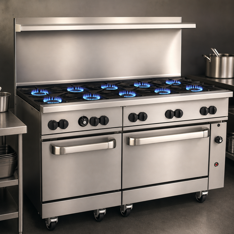 Product image #4 for Wolf Challenger XL 60 Inch Gas Restaurant Range with 10 Open Burners and 2 Standard Ovens