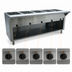 Thumbnail image #4 for Advance Tabco Triumph Supreme Electric 5-Well Sealed-Well Hot Food Table with Poly Cutting Board and Open Cabinet Base