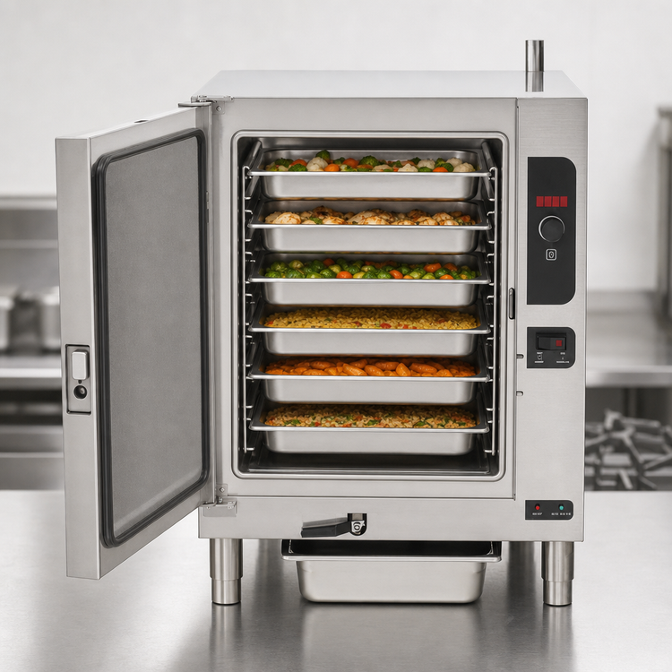Product image #4 for Cleveland Range SteamChef 6 Boilerless Countertop Convection Steamer, 1 Compartment, Electric, 6 Full-Size Pan Capacity