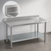 Thumbnail image #4 for Spec-Master Marine Series 108-Inch W x 36-Inch D Stainless Steel Work Table with 4-1/2-Inch Backsplash and Adjustable Galvanized Undershelf