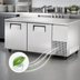 Thumbnail image #4 for True 67 1/4-Inch 2-Section Deep Undercounter Freezer with 2 Solid Doors and Side-Mounted Self-Contained Refrigeration