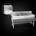 Thumbnail image #4 for Spec-Bar Three-Compartment Underbar Sink Unit with Left Drainboard, 60 x 24 x 37 Inches