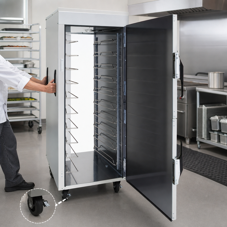 Product image #5 for Vulcan Pass-Thru Mobile Insulated Holding and Transport Cabinet, 15 Full-Size Sheet Pan / 30 Hotel Pan Capacity