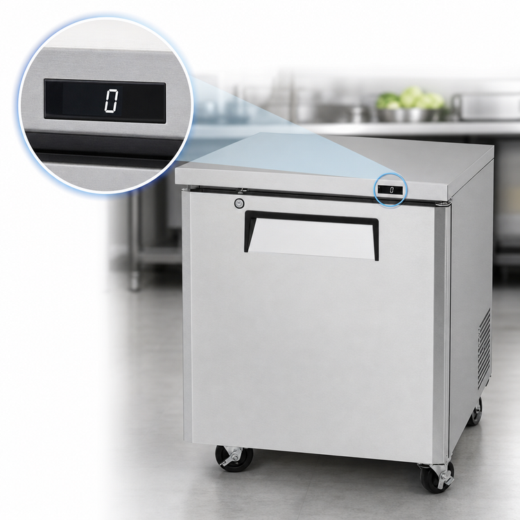 Product image #4 for Turbo Air M3 Series 27-1/2-Inch Wide One-Section Undercounter Freezer, 6.8 Cu. Ft., Rear-Mount Self-Contained, Stainless Steel