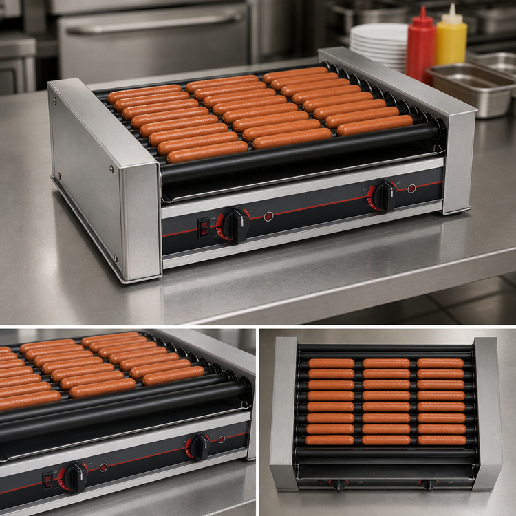 Product image #4 for Roll-A-Grill Countertop Roller-Type Hot Dog Grill, 18-Hot-Dog Capacity, 10 GripsIt Coated Rollers, 120V