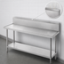 Thumbnail image #4 for Advance Tabco 144-Inch x 30-Inch 14-Gauge 304 Stainless Steel Work Table with 10-Inch Backsplash and Adjustable Undershelf
