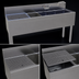 Thumbnail image #4 for Glastender Four-Compartment Underbar Sink Unit with Left Drainboard, 66-Inch x 19-Inch