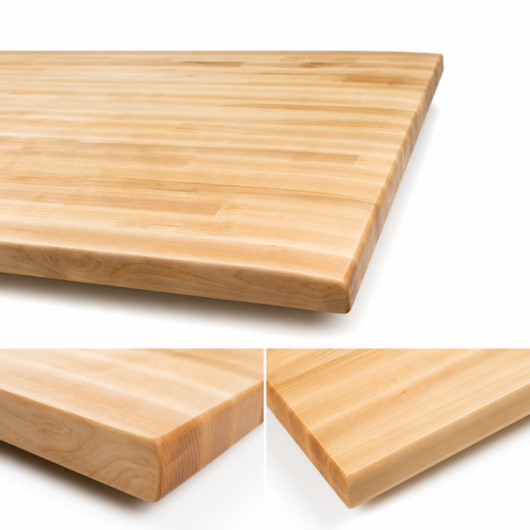 Product image #4 for John Boos Boos Block 48 x 30 x 1-1/2 Inch Kitchen Countertop, Blended Edge Grain Northern Hard Rock Maple, Penetrating Oil Finish