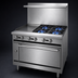 Thumbnail image #4 for Jade Range Bistro JBR-12G-4 36 Inch Gas Restaurant Range with 4 Open Burners and 12 Inch Griddle, Cabinet Base