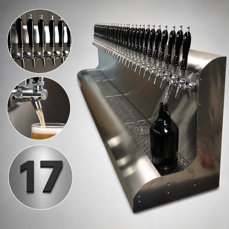 Product image #4 for Perlick 17-Faucet Modular Wall-Mount Air-Cooled Draft Beer Dispensing Tower