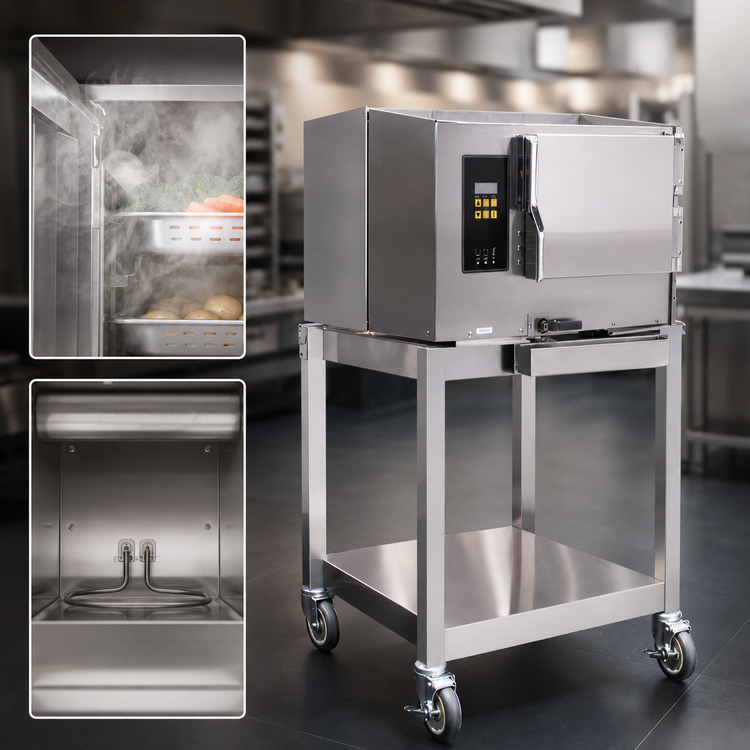 Product image #4 for AccuTemp Evolution Connected Boilerless Electric Convection Steamer, 1 Compartment, 3-Pan Capacity