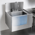 Thumbnail image #4 for Spec-Bar Wall-Mounted Drop-In Stainless Steel Sink with 6-Inch Deep Bowl, Faucet, and Drain