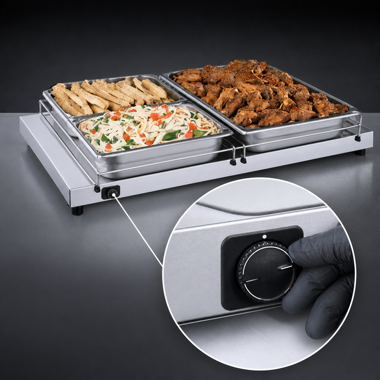 Product image #4 for Hatco Glo-Ray 24-Inch Freestanding Heated Warming Shelf with Stainless Steel Top and Adjustable Thermostat