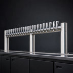 Thumbnail image #4 for Micro Matic USA Metropolis METRO-M-24PSSKR 24-Faucet Countertop Glycol-Cooled Draft Beer Tower, 3-Column, Polished Stainless Steel