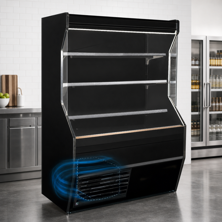 Product image #4 for Howard-McCray 32E Series 50-Inch Dairy Open Merchandiser, Open Front, Self-Contained Refrigeration, Black, LED Lighting