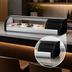 Thumbnail image #4 for Everest Refrigeration Countertop Refrigerated Sushi Display Case, 47-1/4 Inch, Curved Glass, Right-Mounted Self-Contained Refrigeration
