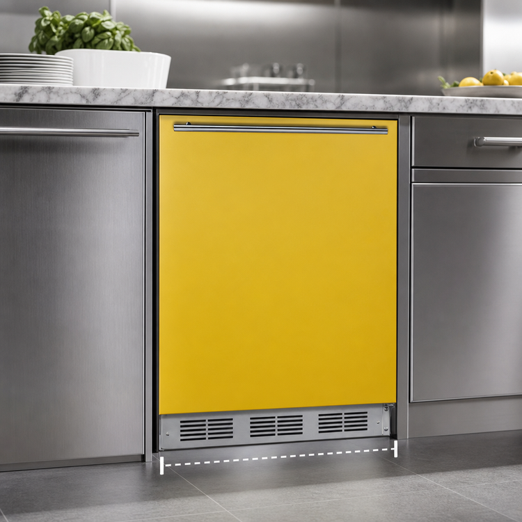 Product image #5 for Summit Appliance 24-Inch ADA Height Undercounter Refrigerator-Freezer with Saffron Gold Door