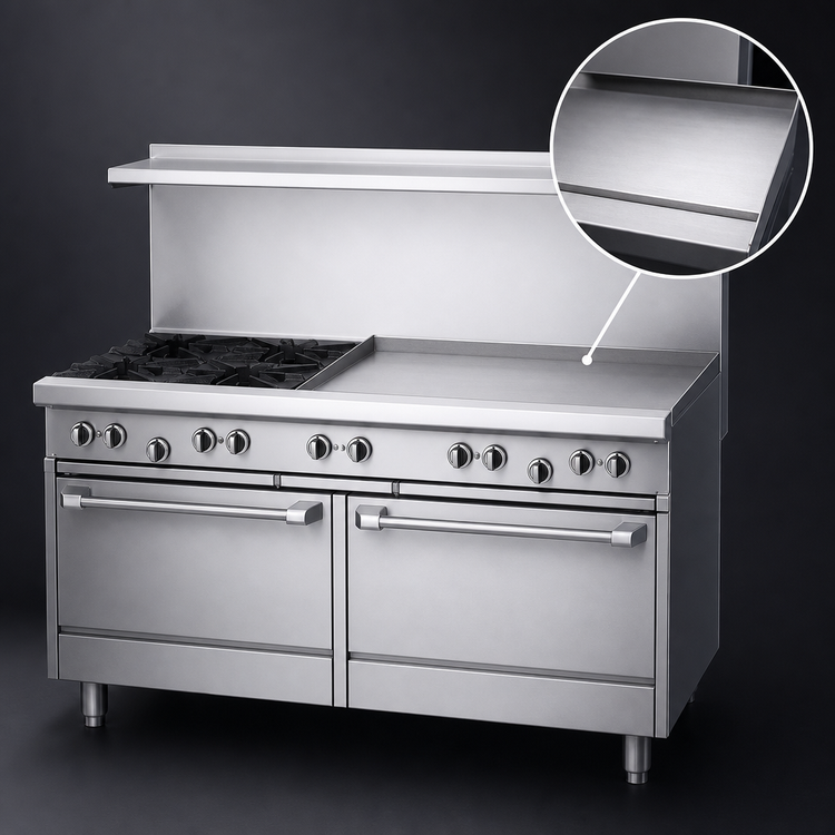 Product image #4 for Garland US Range U Series 60-Inch Gas Restaurant Range with 2 Open Burners, 48-Inch Griddle, Standard Oven and Storage Base