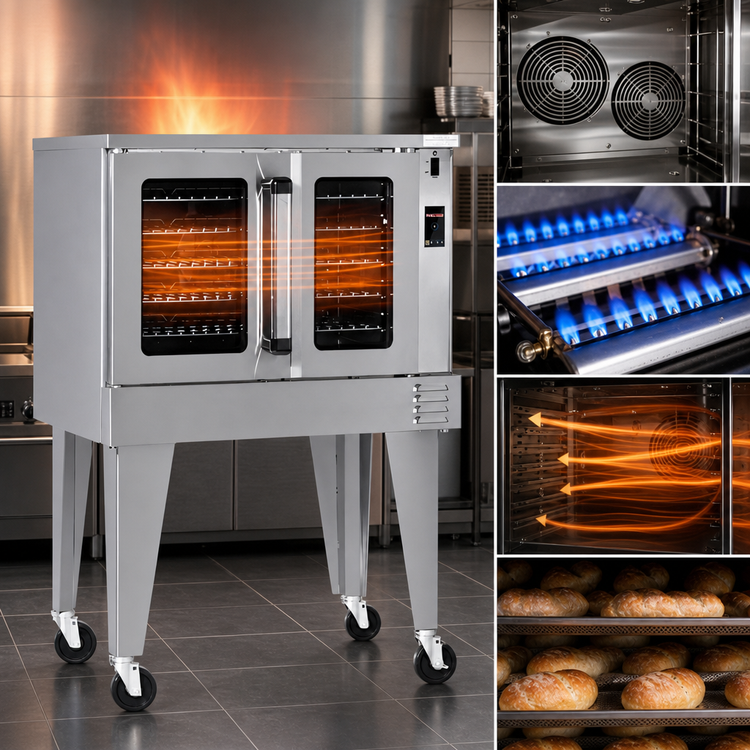 Product image #4 for Southbend Platinum Series Standard-Depth Single-Deck Gas Convection Oven, 90,000 BTU, Touchscreen Controls, Independent Doors