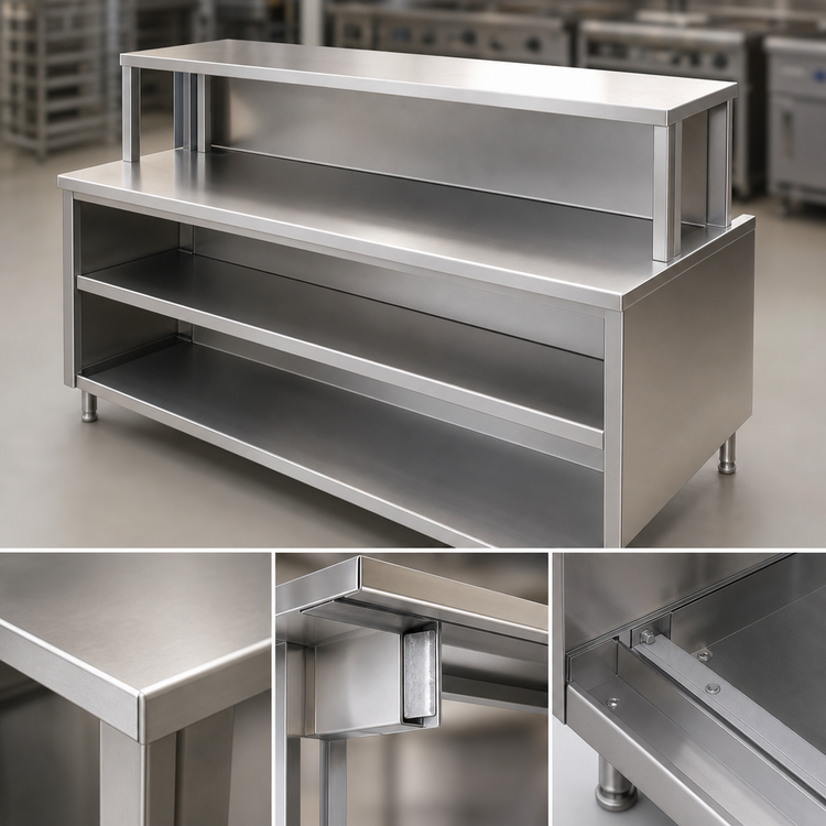 Product image #4 for Randell RCR-67.5 Modular Chef Service Counter - Right Section, 67.5 Inches Wide, No Breaker Panel
