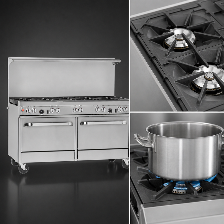 Product image #4 for Southbend Ultimate 60-Inch Gas Restaurant Range with 2 Star/Sauté Burners, 48-Inch Griddle, Standard Oven and Cabinet Base