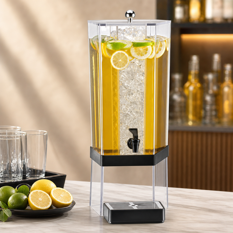 Product image #4 for Cal-Mil Econo Single 3 Gallon Beverage Dispenser with Ice Chamber and Drip Tray