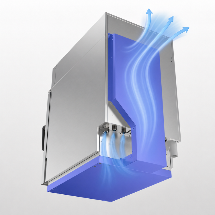 Product image #4 for Lainox CIN101 Cooling Air Conveyor Accessory for Compact Naboo Flush-Mount Ovens