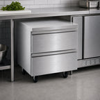 Thumbnail image #4 for Delfield D4532NP 32-Inch One-Section Undercounter Freezer Worktop with 2 Drawers, Stainless Steel, Self-Contained Refrigeration