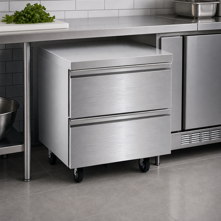 Product image #4 for Delfield 32-Inch One-Section Undercounter Freezer Worktop with 2 Drawers