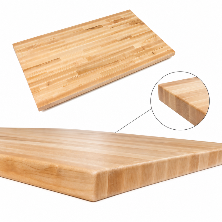 Product image #4 for John Boos Boos Block 72-Inch x 25-Inch Blended Edge Grain Kitchen Countertop, Northern Hard Rock Maple, Varnique Finish