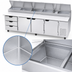 Thumbnail image #4 for Beverage-Air DPD119HC-3 Four-Section Refrigerated Deli/Pizza Prep Table with 3 Doors and 3 Drawers