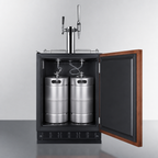 Thumbnail image #4 for Summit Commercial SBC7BRSIFCM2 Cold Brew/Nitro Coffee Kegerator, 24-Inch, Dual Tap, 5.3 Cu. Ft., Convertible Refrigerator