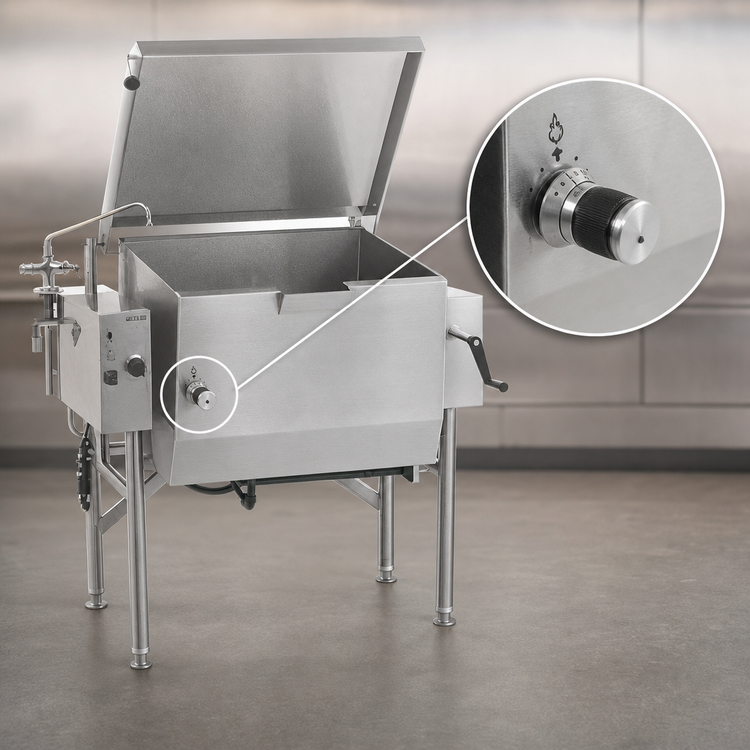Product image #4 for Classic 37-Gallon Gas Tilting Skillet with Manual Tilt and Open Frame Base