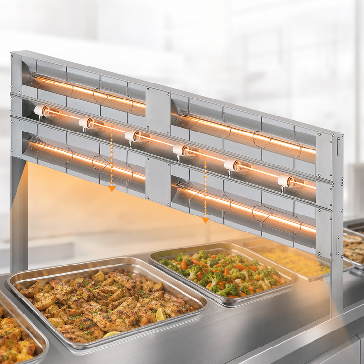 Product image #4 for Hatco Glo-Ray 96-Inch Lighted Double Infrared Strip Heater